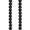 Perles rondes en verre noir de jais de 6 mm de Bead Landing